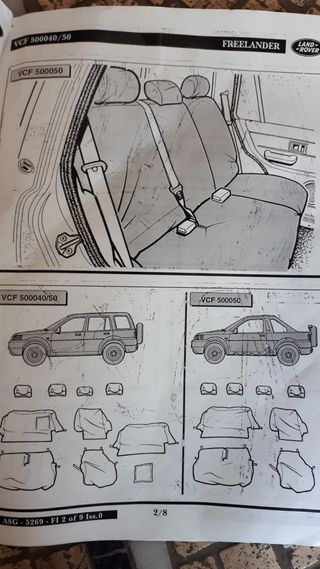 Fundas asientos Freelander 1 (3p, 5p) originales