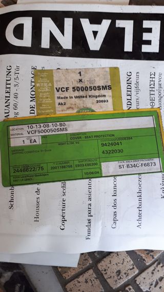 Fundas asientos Freelander 1 (3p, 5p) originales