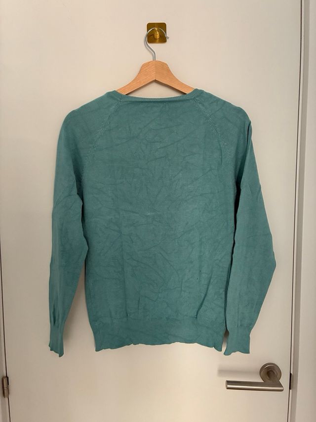 Chaqueta punto turquesa Blanco