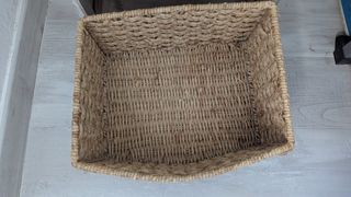 Cajonera mimbre-madera vintage