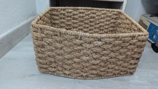 Cajonera mimbre-madera vintage