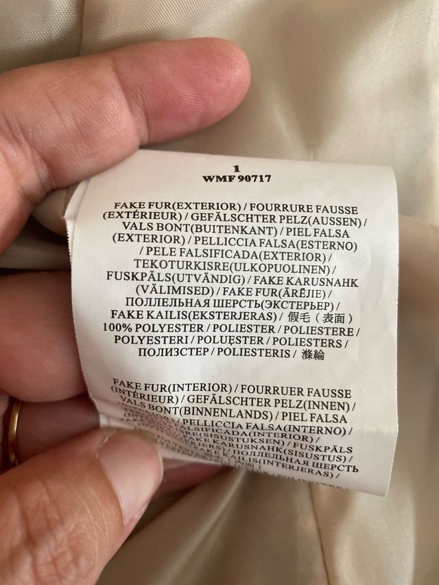 Chaqueta borreguito beige