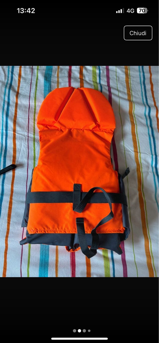 Giubbotto salvagente 30/40 kg come nuovo