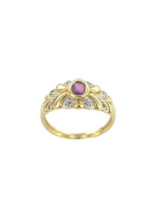 Anillo oro 18k | Rubí y brillantes