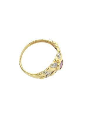 Anillo oro 18k | Rubí y brillantes