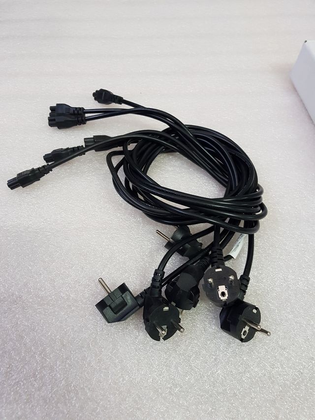 Lote 6 x Cable Alimentacion Trebol 3 pin portatil