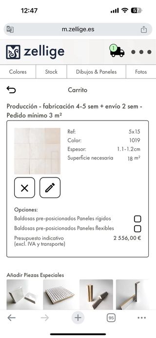 Azulejos Zellige 5x15cm