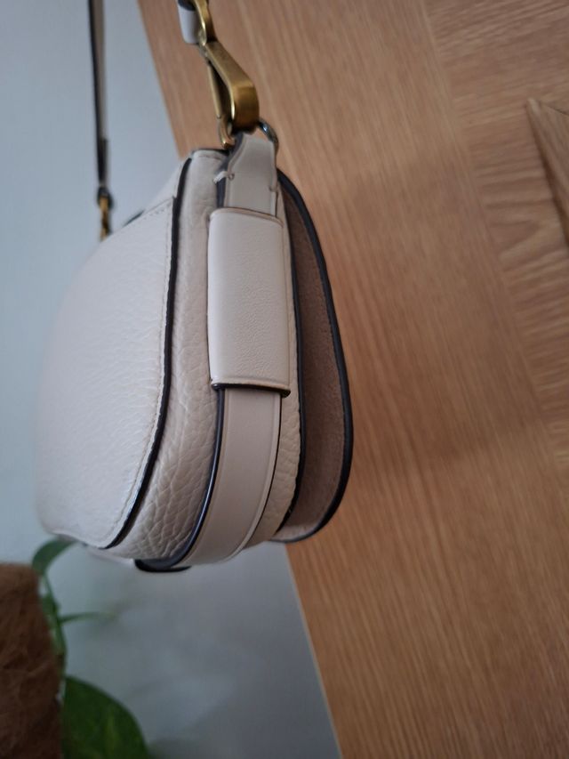 Bolso Ralph Lauren beige piel granulado