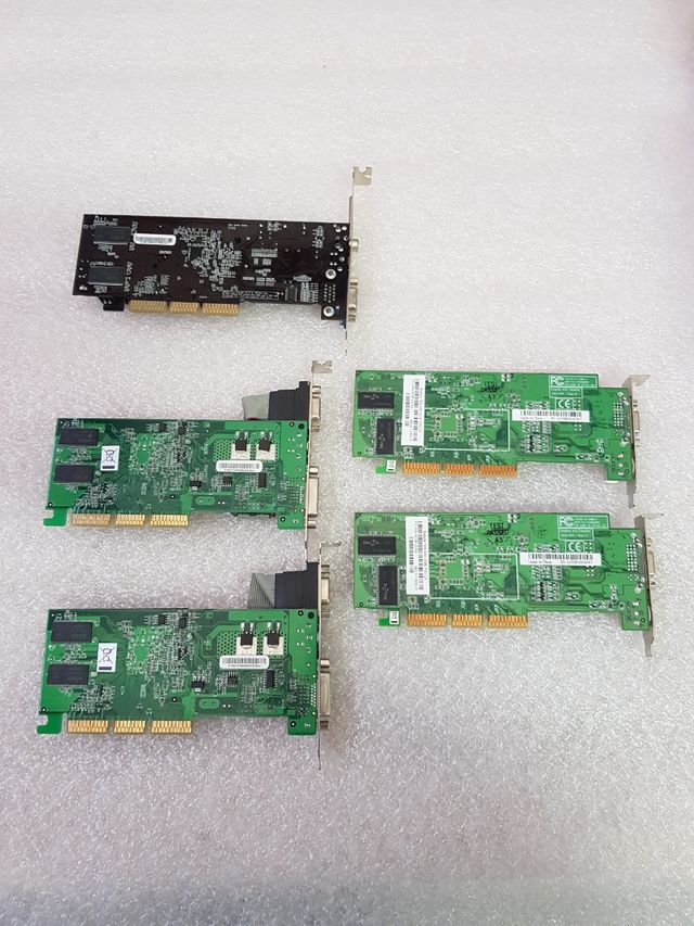 Lote 5 x Tarjeta Grafica AGP vintage