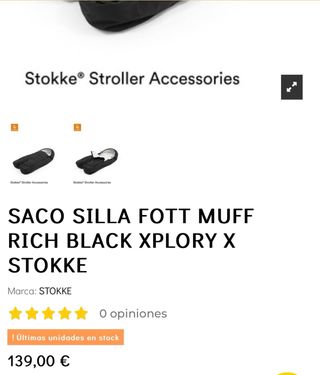 Stokke Xplory Gold saco sillaCapazo NegroNEGOCIABL