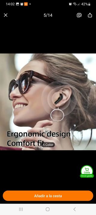 Auriculares inalámbricos rosas cargando tipo C.