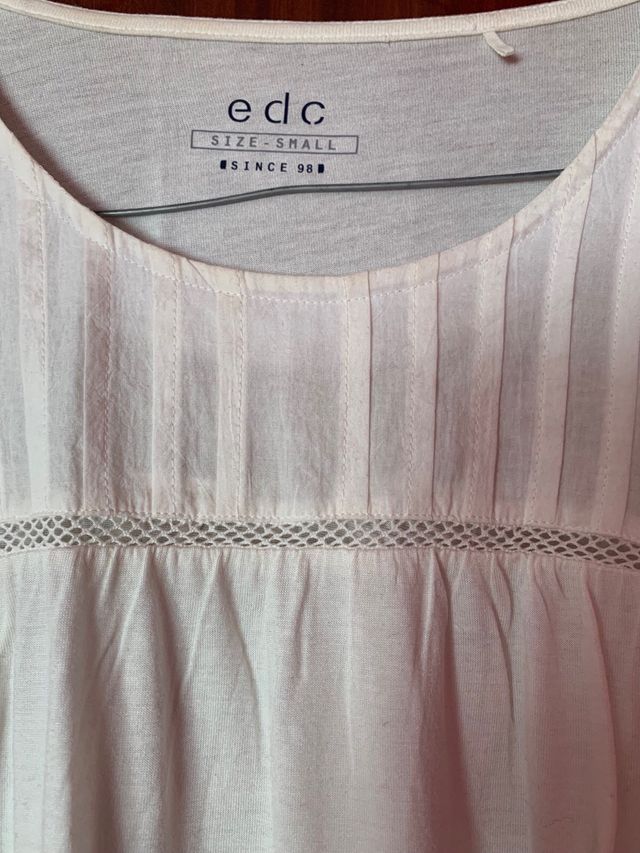 Camiseta edc beige manga larga talla S.