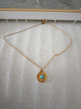 Collar turquesa dorado - nuevo