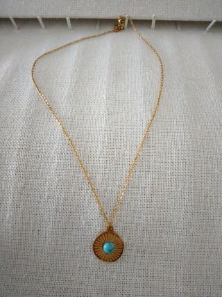 Collar turquesa dorado - nuevo