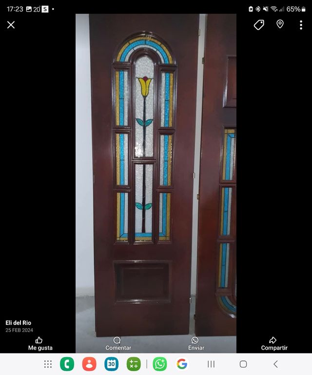 Puertas madera maciza