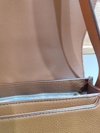 Bolso Ralph Lauren,RLL de marrón, piel granulado