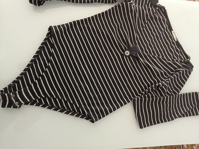 Body rayas blanco-negro manga larga