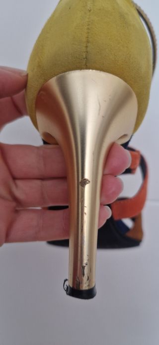 Sandalias Hispanitas tacón- Marrón-Naranja