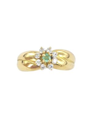 Anillo oro 18k esmeralda