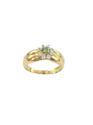 Anillo oro 18k esmeralda