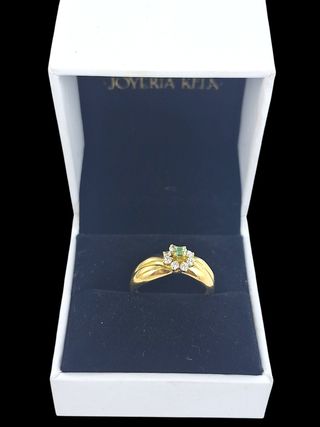 Anillo oro 18k esmeralda