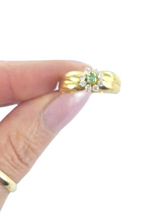 Anillo oro 18k esmeralda