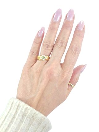Anillo oro 18k esmeralda