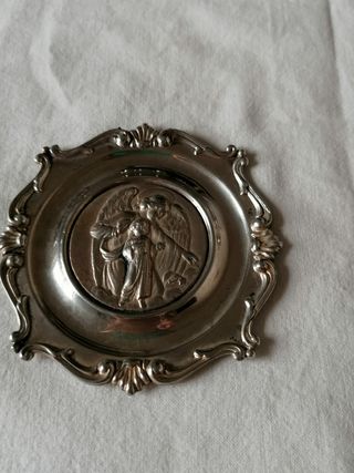 Piattino argento - Icona Angeli