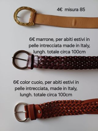 Cinture donna vintage e non, tutte in pelle