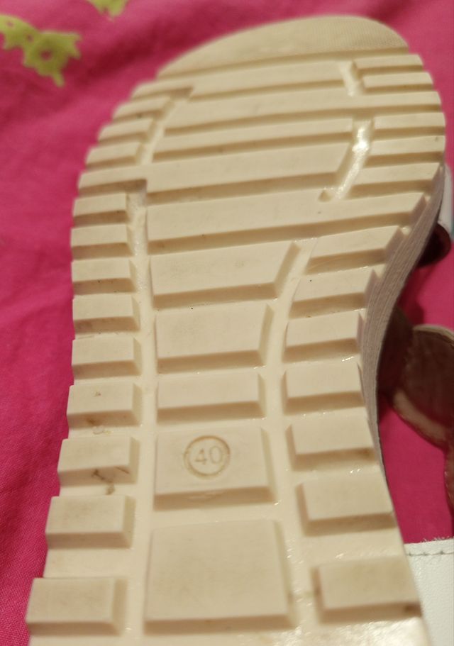 Sandali donna vera pelle bianco argento