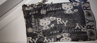 Pañuelo Fular beige y negro