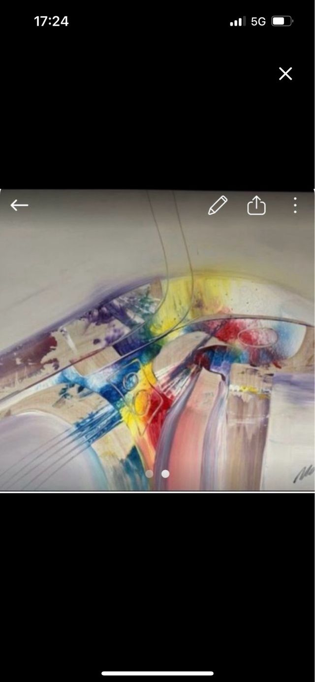 Pintura abstracta multicolor ancho 60cm alto 40cm