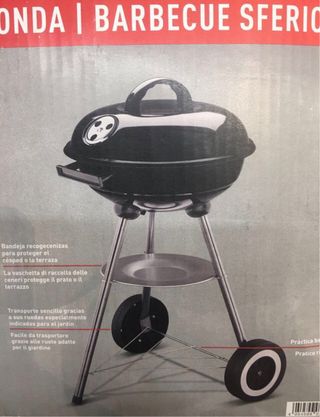 Barbacoa esférica negra