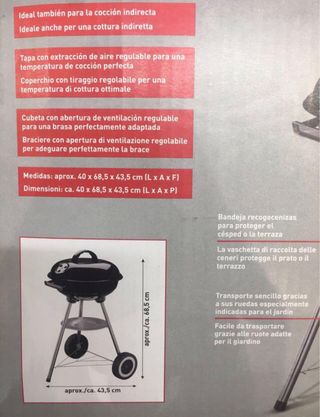 Barbacoa esférica negra