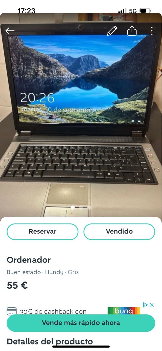 Portátil Hundy Gris