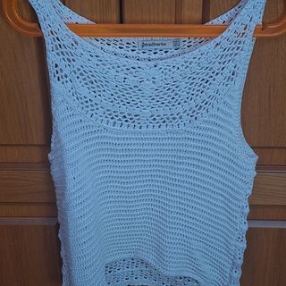 Top Stradivarius blanco talla S