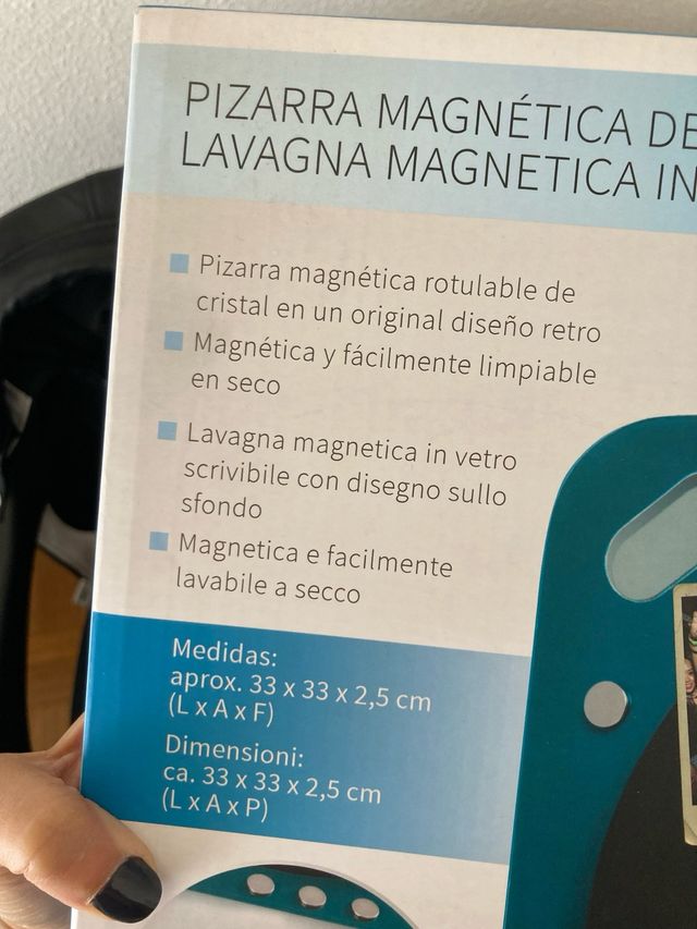 Pizarra magnética de vidrio retro