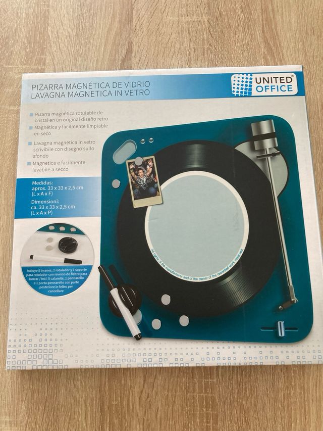 Pizarra magnética de vidrio retro