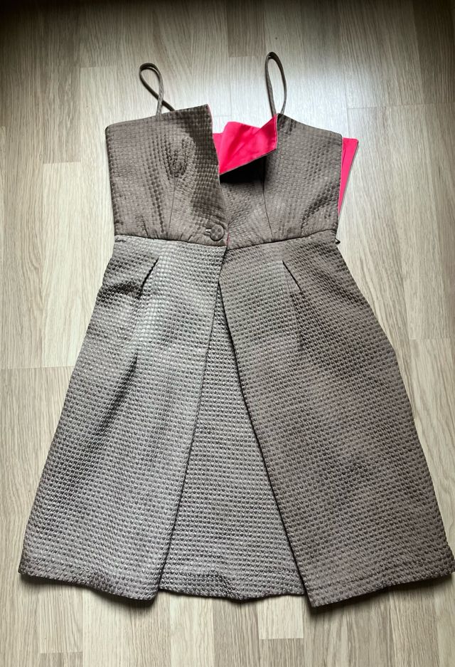 Vestido marrón y rosa - evento