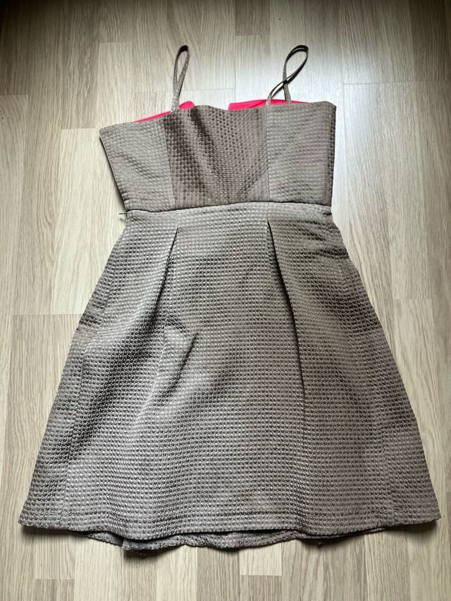 Vestido marrón y rosa - evento