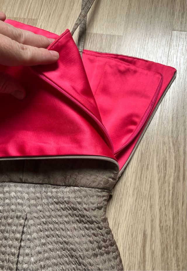 Vestido marrón y rosa - evento