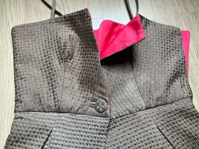 Vestido marrón y rosa - evento