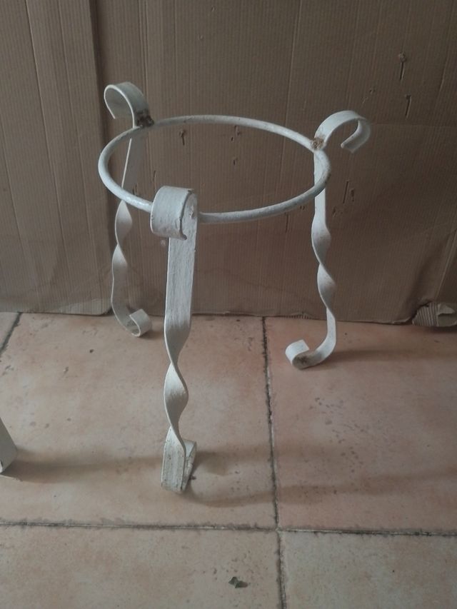 2 Maceteros metal blanco