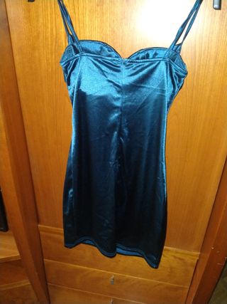 Vestido fiesta azul teal - talla 6