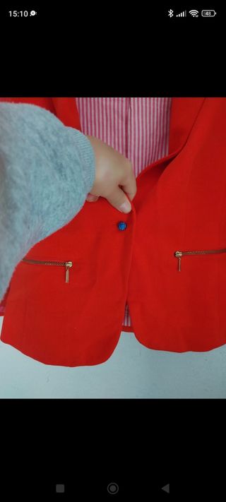 Chaqueta roja Zara TRF - Talla L