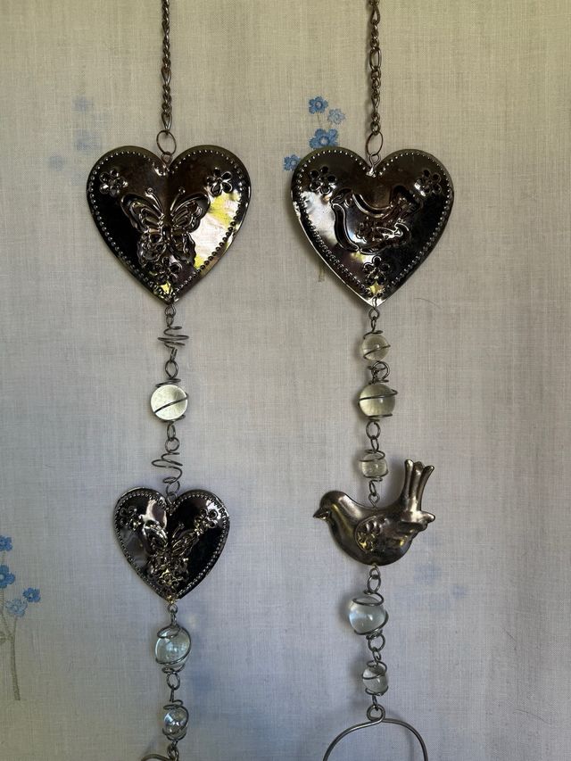 2 portacandele da appendere a forma di cuore