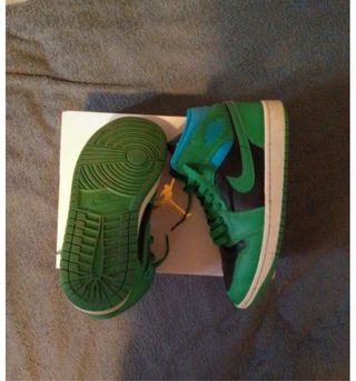Nike Air Jordan 1 Mid - 45 - Verde/Blu
