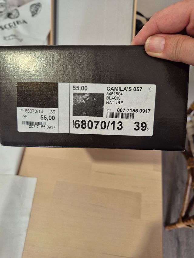 Sandalias cuña negras camilas