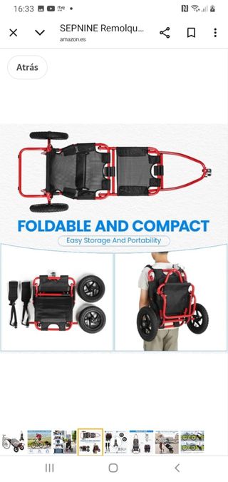 Remolque Bicicleta SEPNINE Plegable 20kg