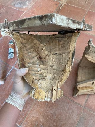 Ménsulas barrocas azul y dorado